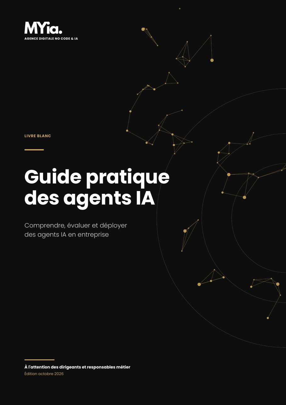 Couverture du livre blanc « Guide pratique des agents IA »
